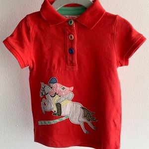 Mini Boden Red Polo Shirt